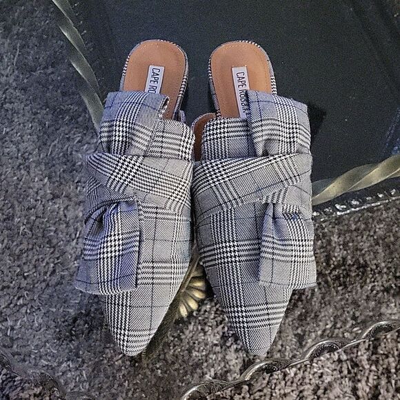 BRAND NEW CAPE ROBBIN POINTED TOE WOMEN"S BOWTIE MULE LOAFERS SLIP-ON FLAT - Picture 4 of 13